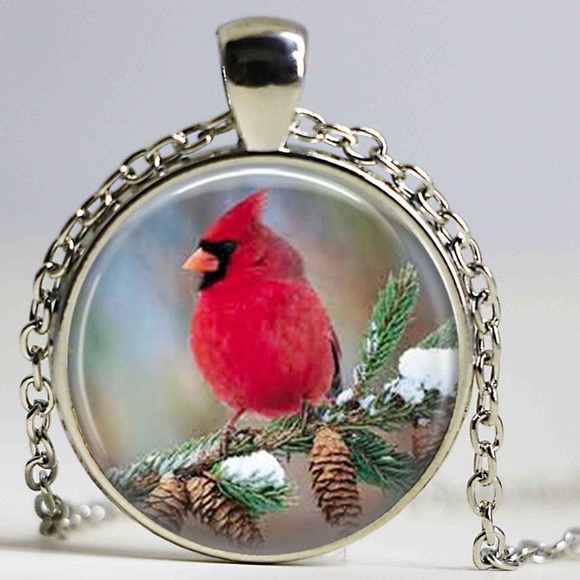 Jewelry - Necklace- NEW- Red Bird Cardinal Inspirational
